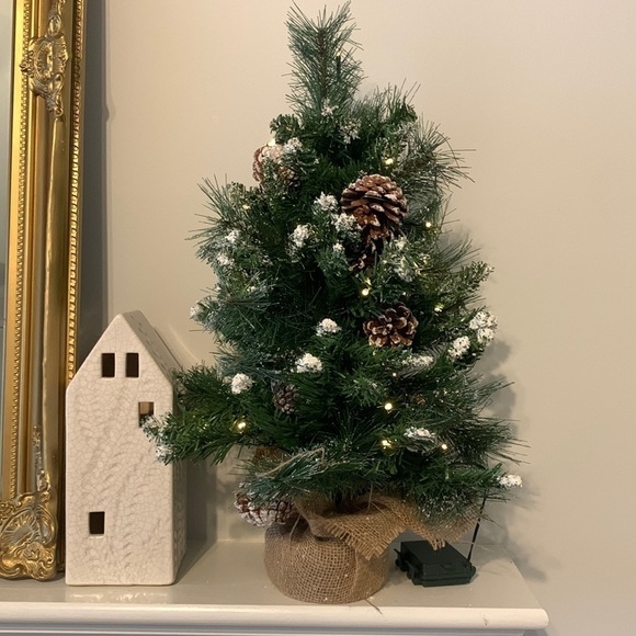 Christmas tree home decor mantel table holidays string lite battery operated - Picture 1 of 10